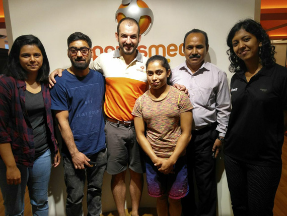 Jeremy Hunt PAA Treasurer, with Dipa Karmakar and team, India