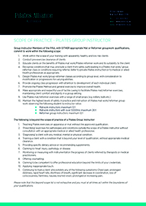 PAA Scope Of Practice - Group Instructor Mat/Reformer
