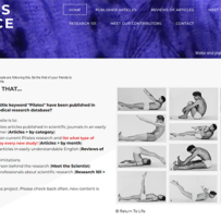 Pilates Science website screenshot