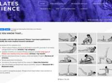 Pilates Science website screenshot