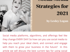 social media strategies for 2021 by Lesley Logan